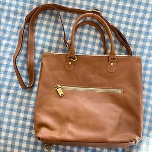 Noonday Sseko Convertible Shopper Crossbody in Caramel